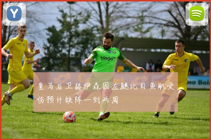 皇马后卫赫伊森因左腿比目鱼肌受伤预计缺阵一到两周
